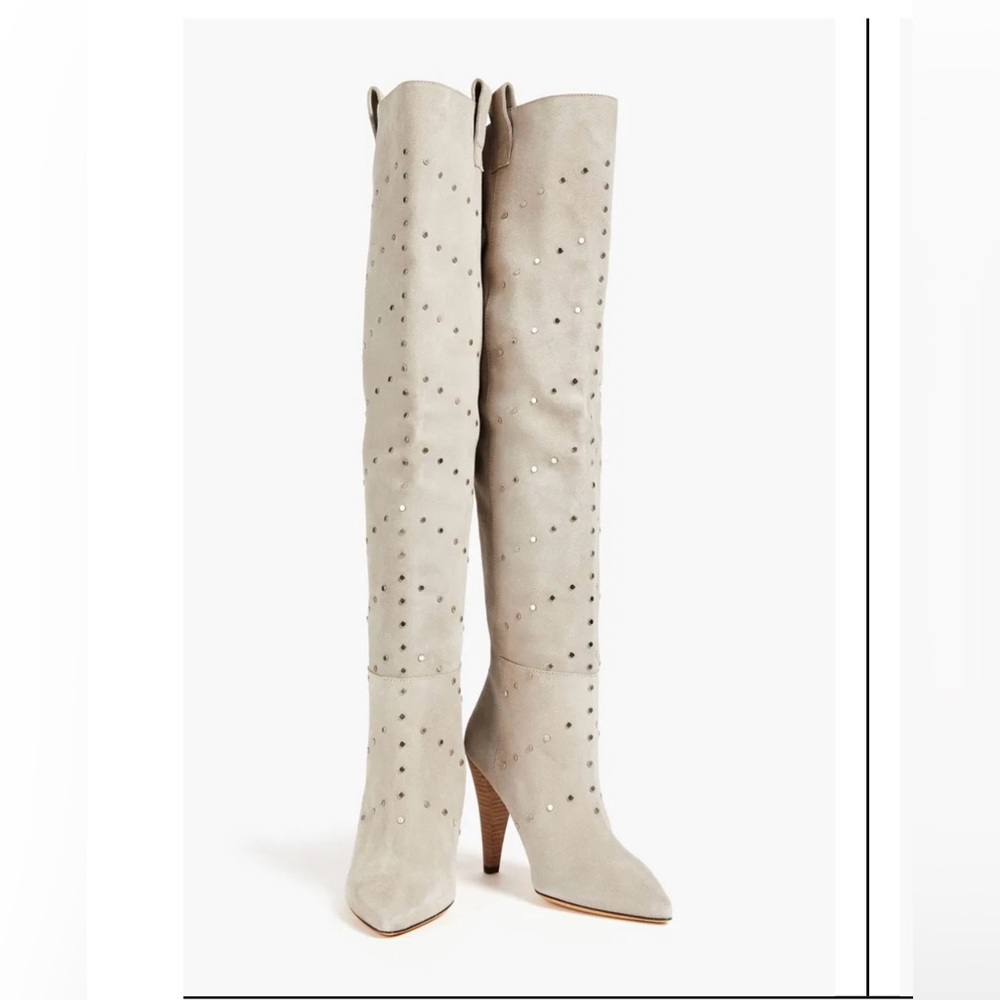Brand New Sz 36 (5.5) IRO Leather Studded Elgow Boots ($895)
